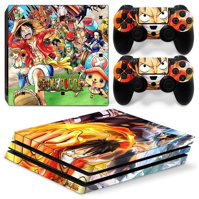 Autocollants Luffy pour Console de jeu SONY PS4 Pro autocollants de couleur Anime pour PlayStation 4.jpg 640x640 3