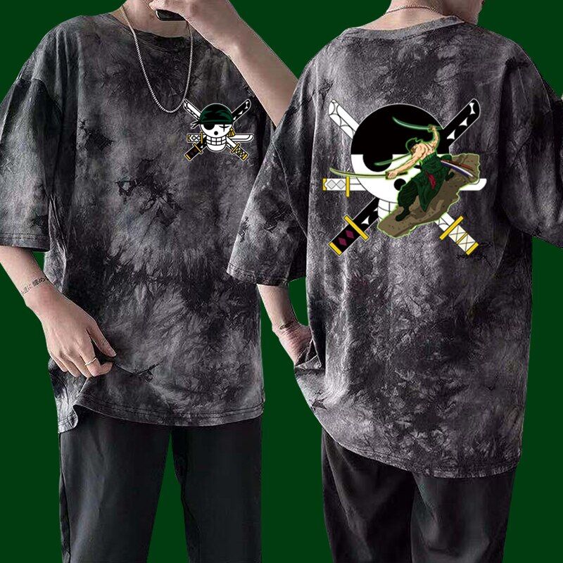 T Shirt Harajuku Cool Roronoa Zoro Logo T Shirt Anime Shirt Tie Dye Gift Top